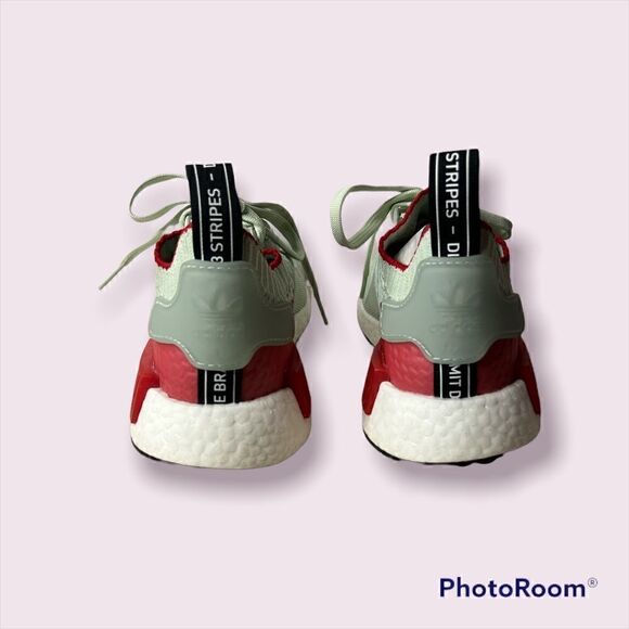 Adidas Ultraboost Boost Green Red Stretch Shoes - Picture 2 of 4